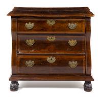 A Dutch Walnut Chest of Drawers Height 34 x width 39 x depth 21 inches. — 19TH CENTURY