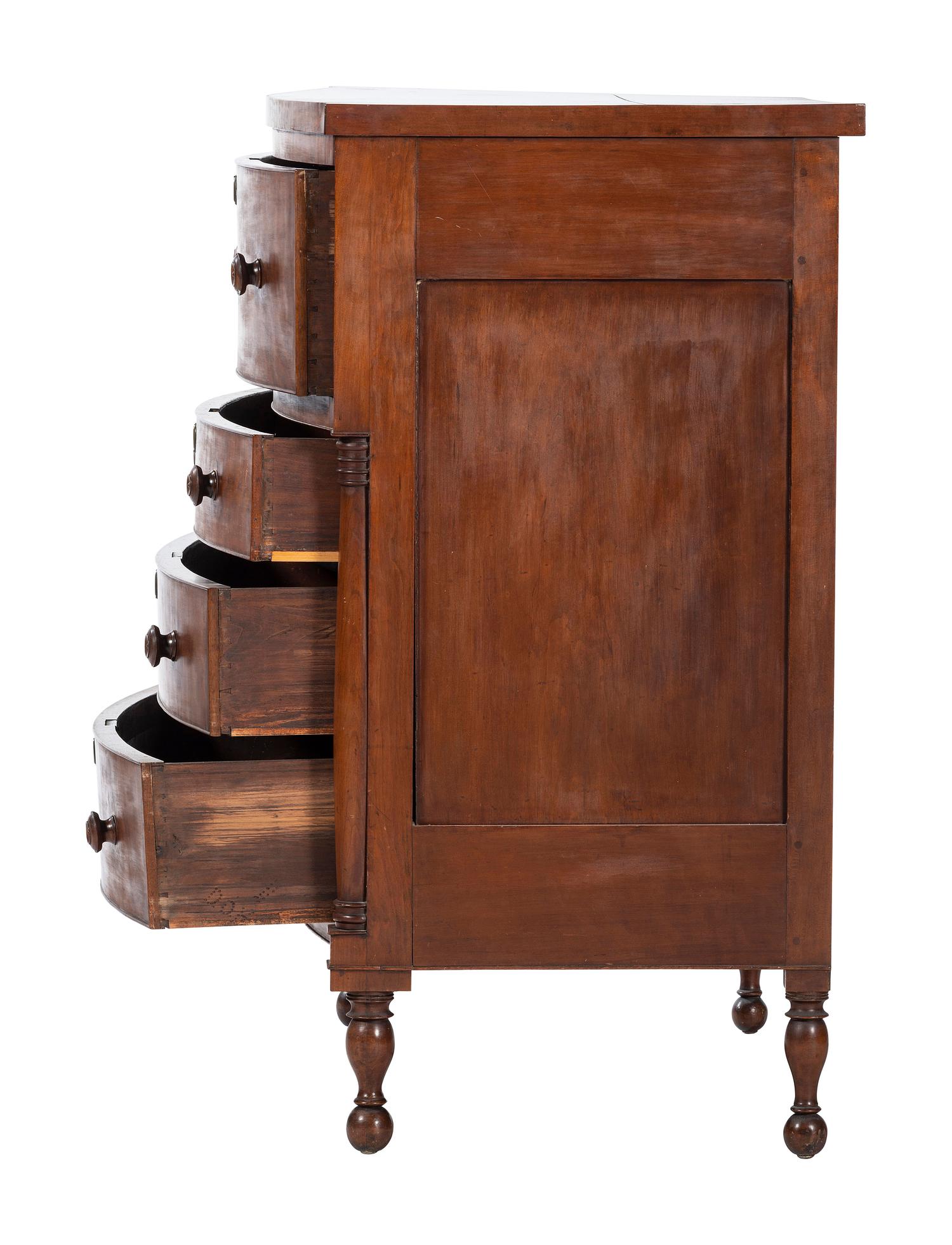 A Federal Cherry Bonnet Chest