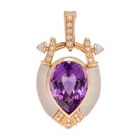 AMETHYST AND DIAMOND PENDANT