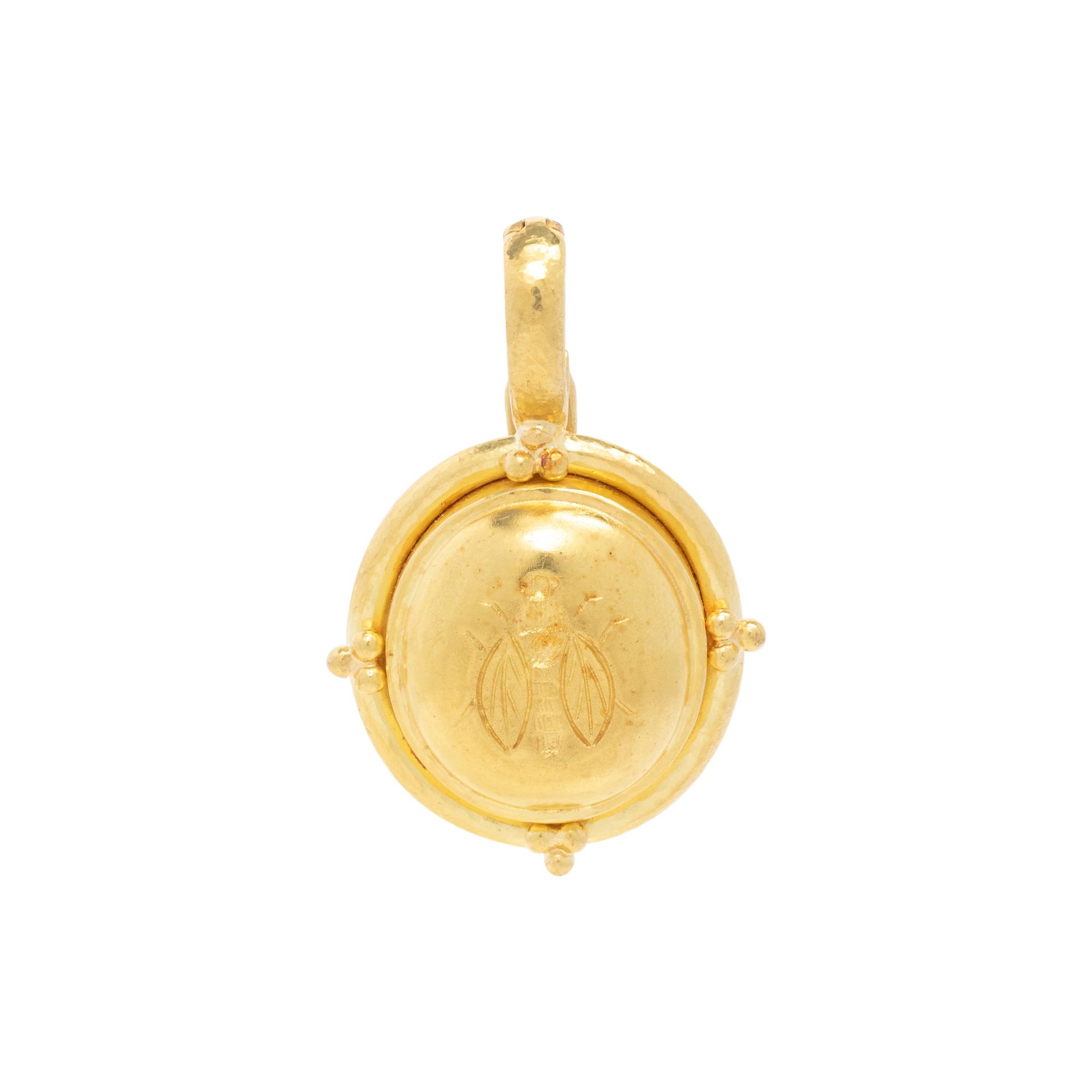 ELIZABETH LOCKE, YELLOW GOLD BEE PENDANT