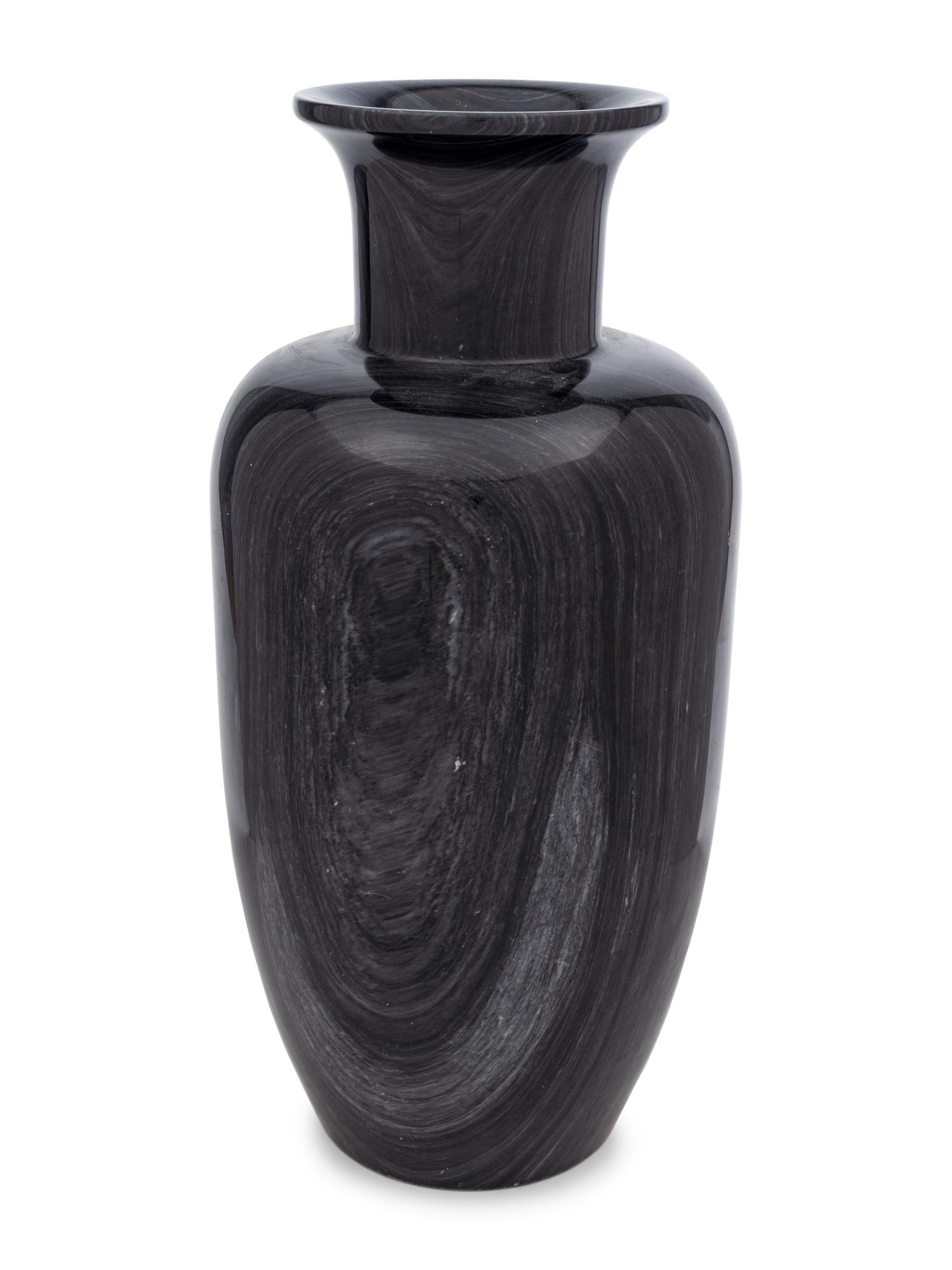 A Modern Black Marble Vase