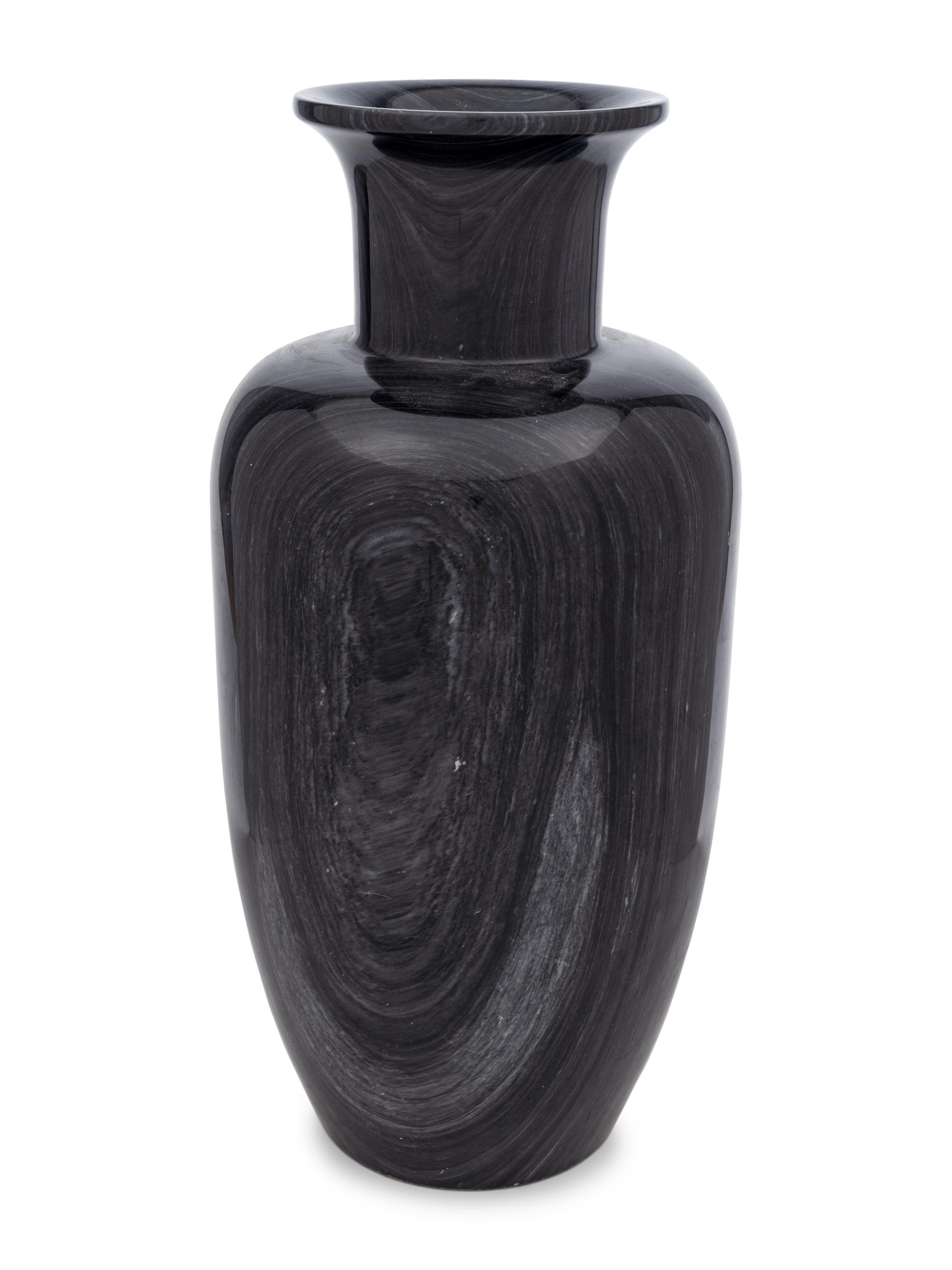 A Modern Black Marble Vase
