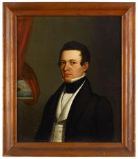 American School 19th century portrait of a young man