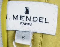 A J. Mendel Grey Silk Strapless Cocktail Dress, Size 8.