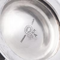 A Georg Jensen Silver Creamer and Sugar with Tray
