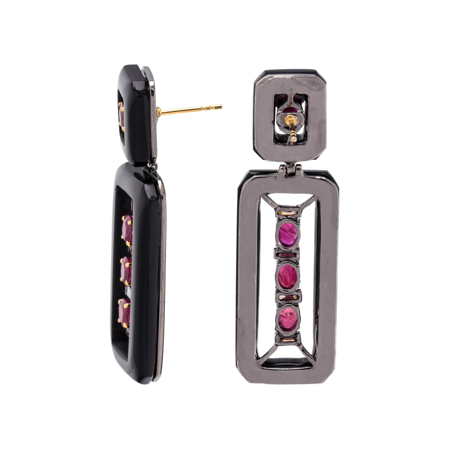 RUBY AND DIAMOND EARRINGS