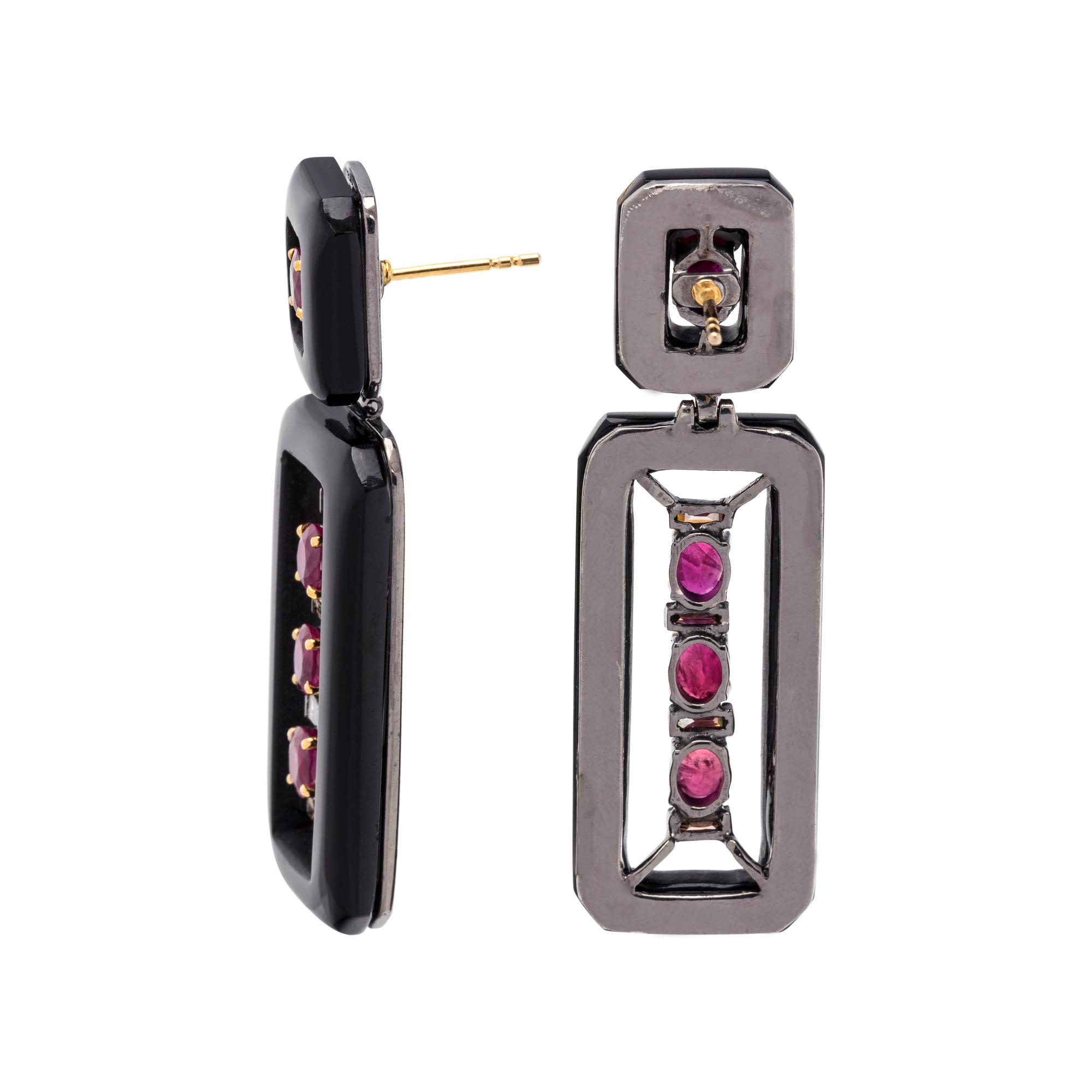 RUBY AND DIAMOND EARRINGS