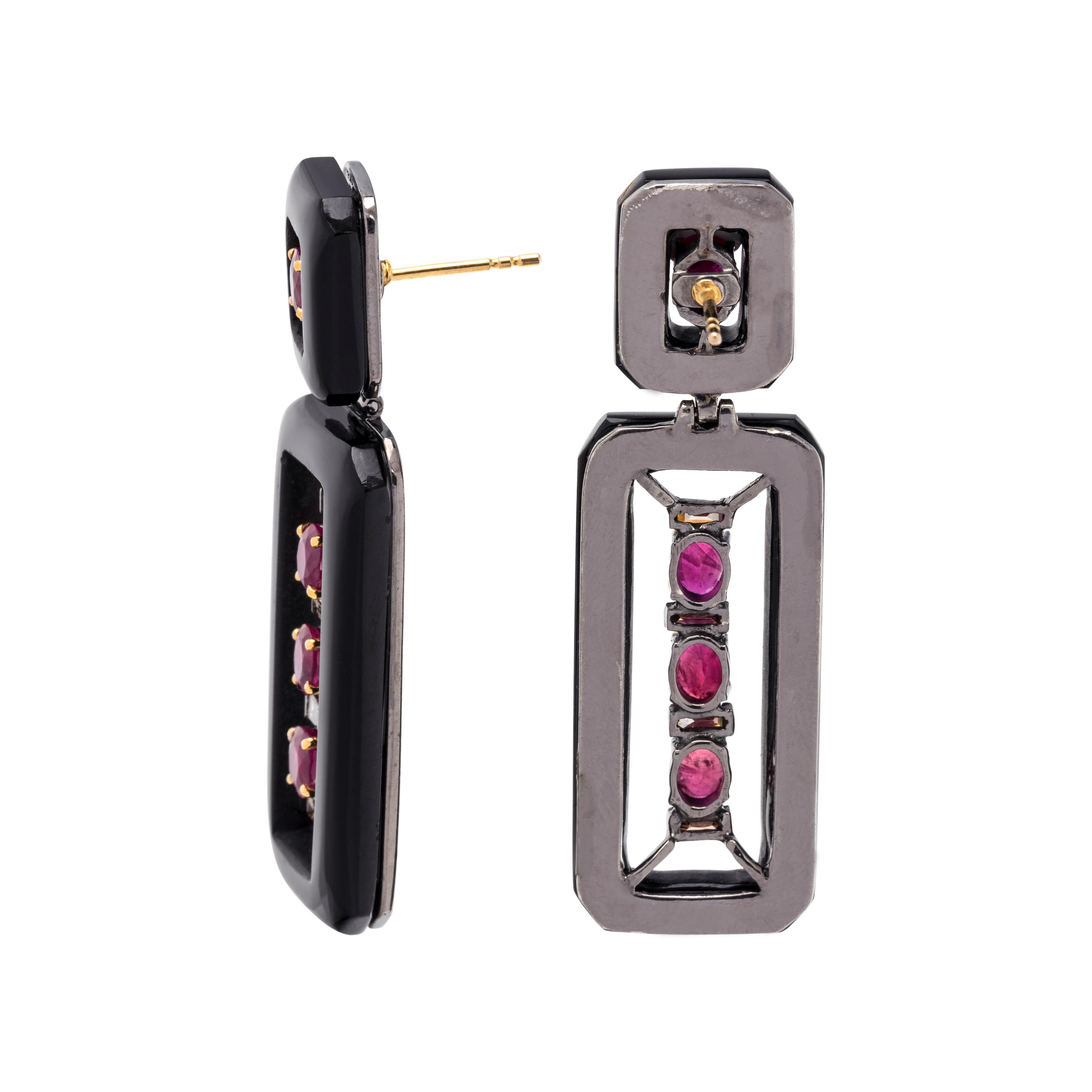 RUBY AND DIAMOND EARRINGS