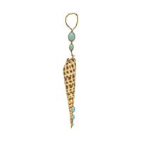 MARGUERITE STIX, SHELL AND TURQUOISE PENDANT