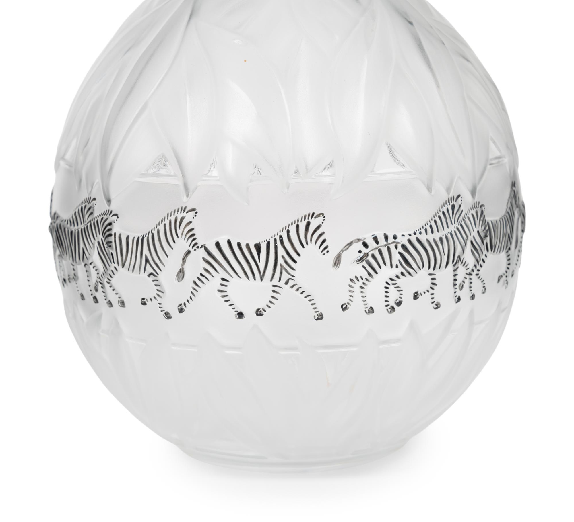 Two Lalique Tanzania Vases
