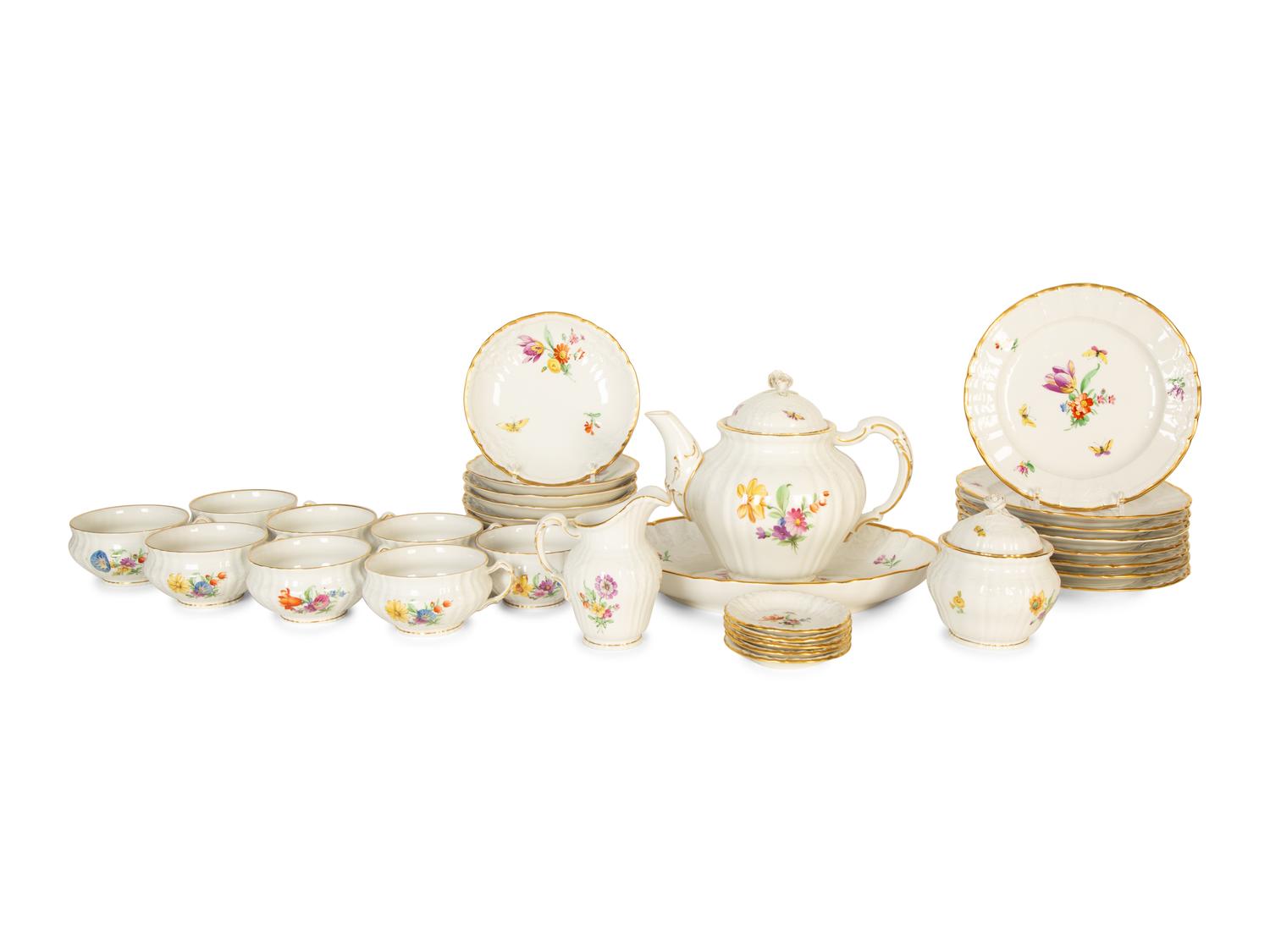 A Berlin (K.P.M.) Porcelain Tea and Dessert Service