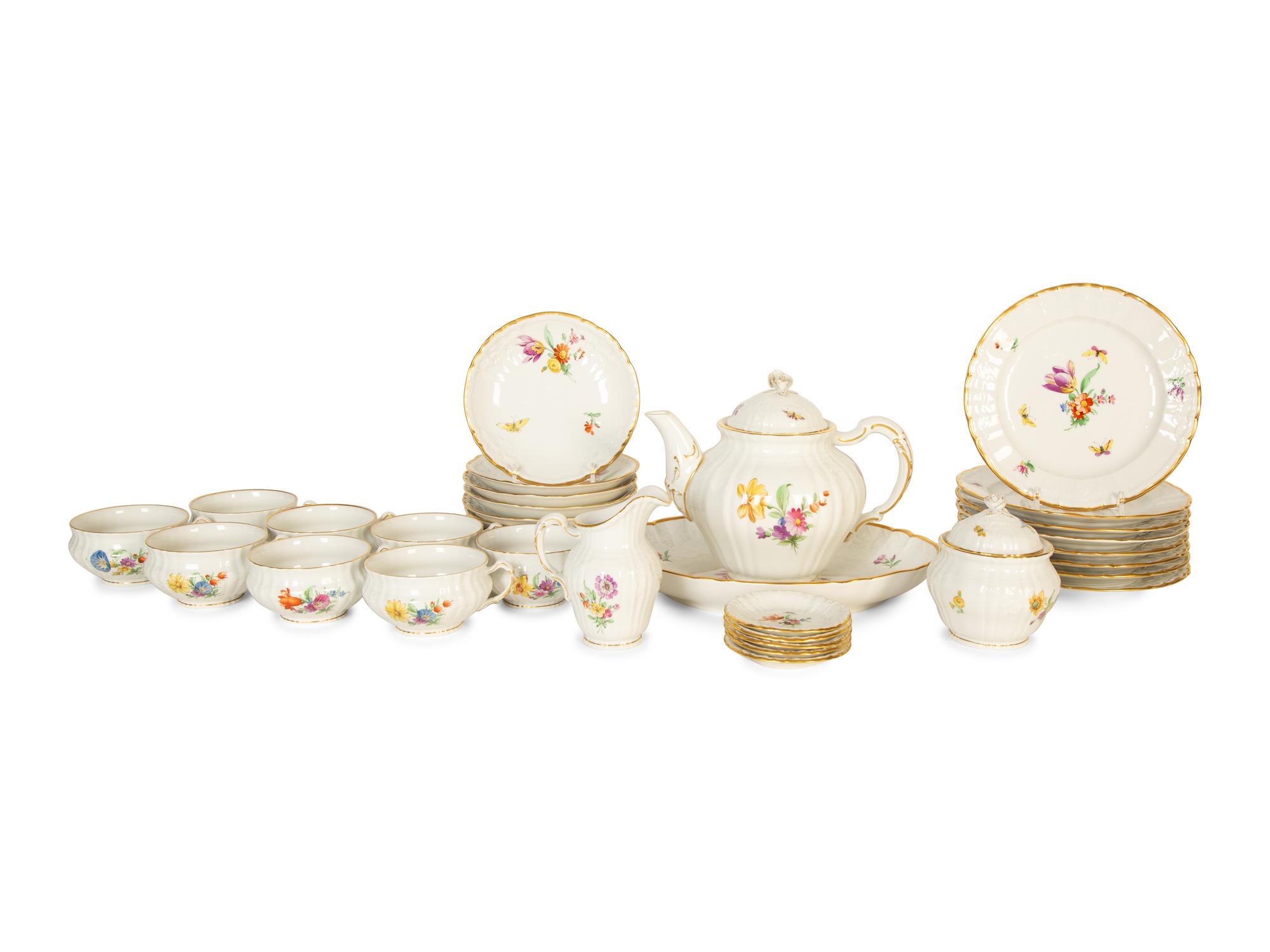 A Berlin (K.P.M.) Porcelain Tea and Dessert Service