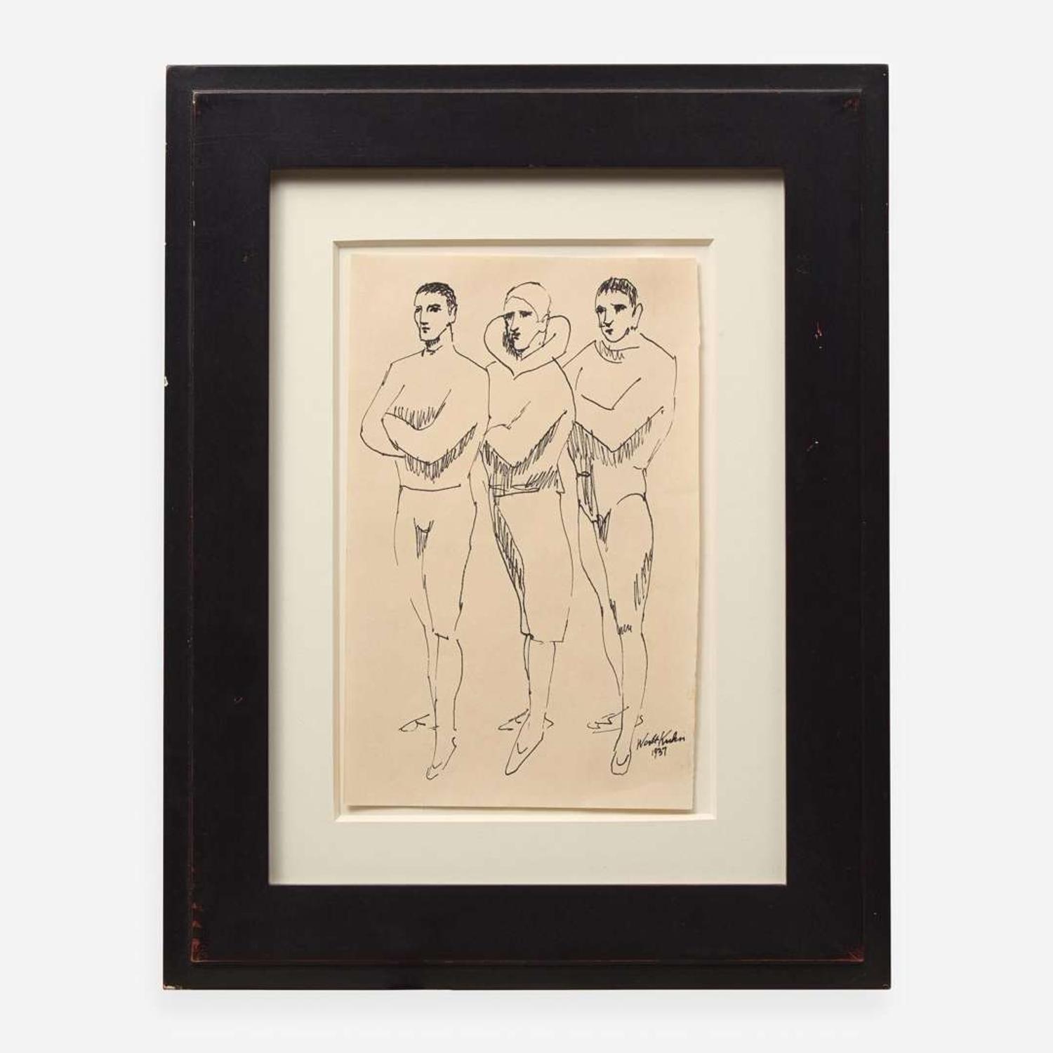 Walt Kuhn (American, 1877-1949) Study for Trio