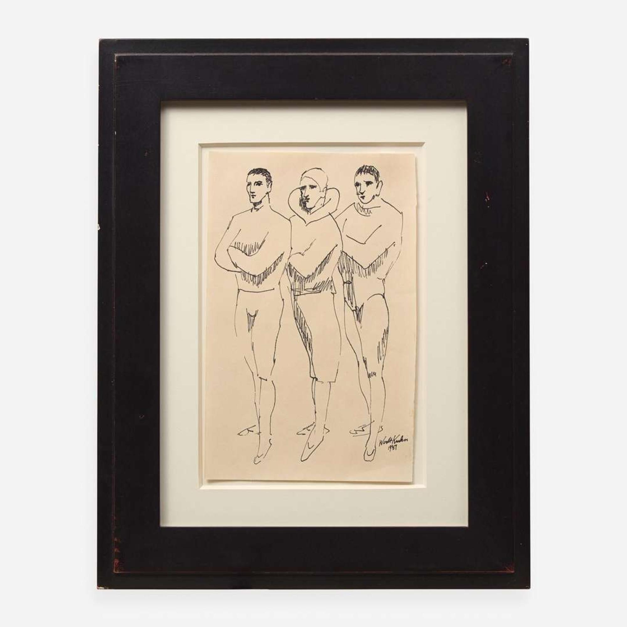 Walt Kuhn (American, 1877-1949) Study for Trio