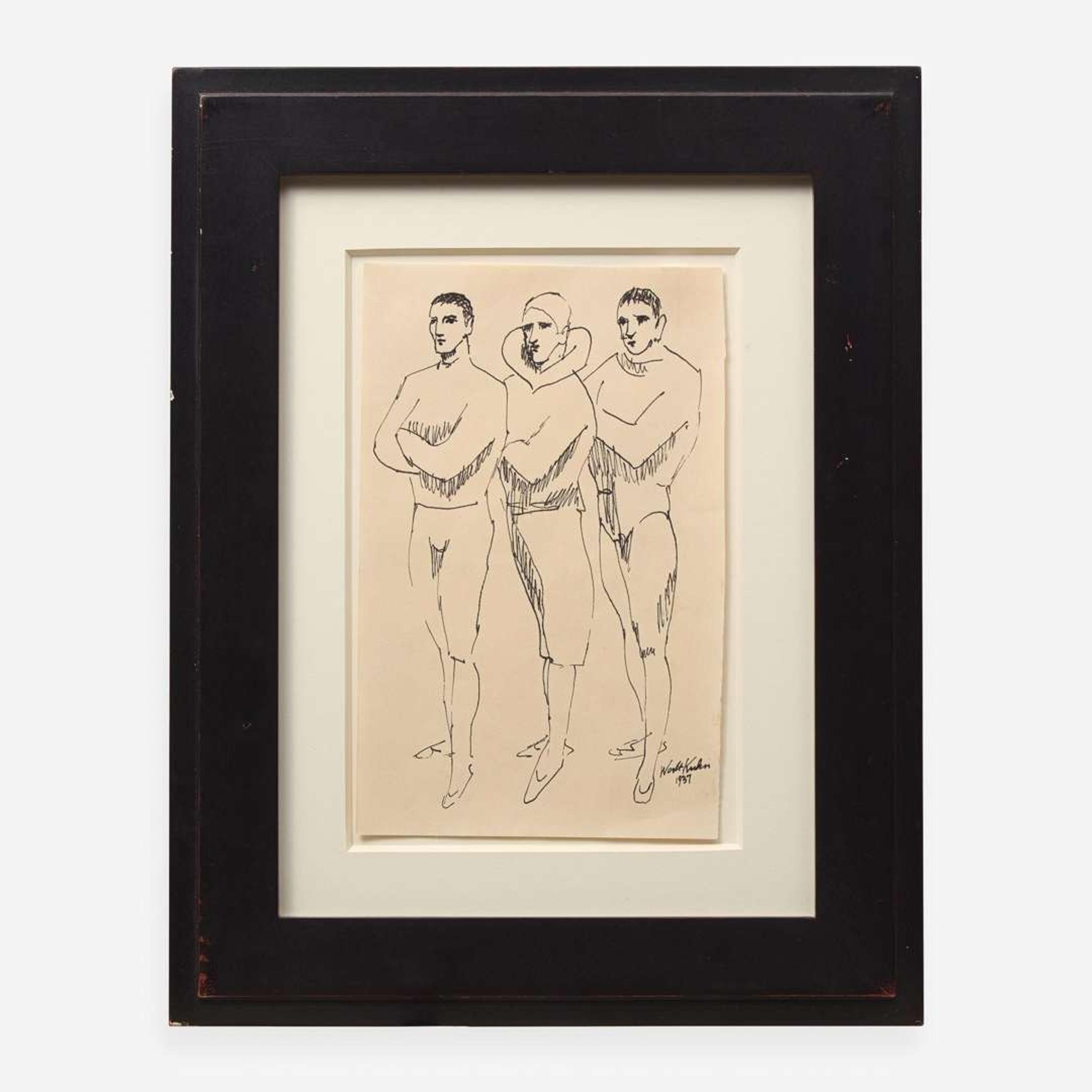Walt Kuhn (American, 1877-1949) Study for Trio