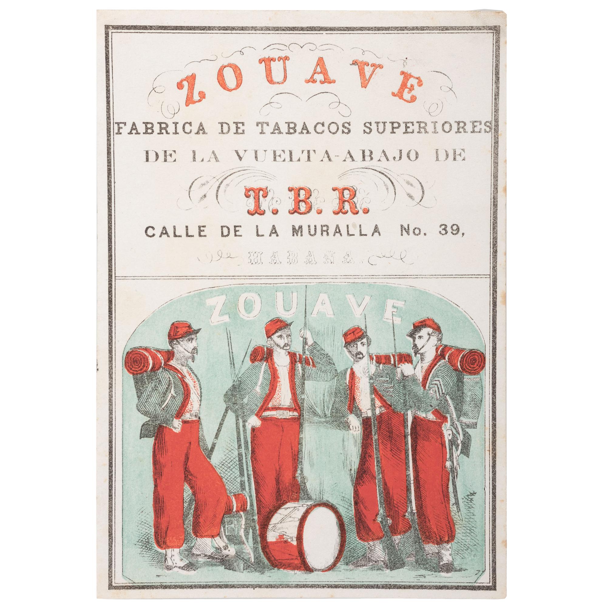 A group of 4 Civil War-era illustrated cigar labels, comprising: