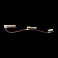 A Chinese White Jade and Silver Wire inlaid Rosewood Ruyi Scepter, Qing Dynasty 清 白玉三鑲銀絲嵌紅木如意