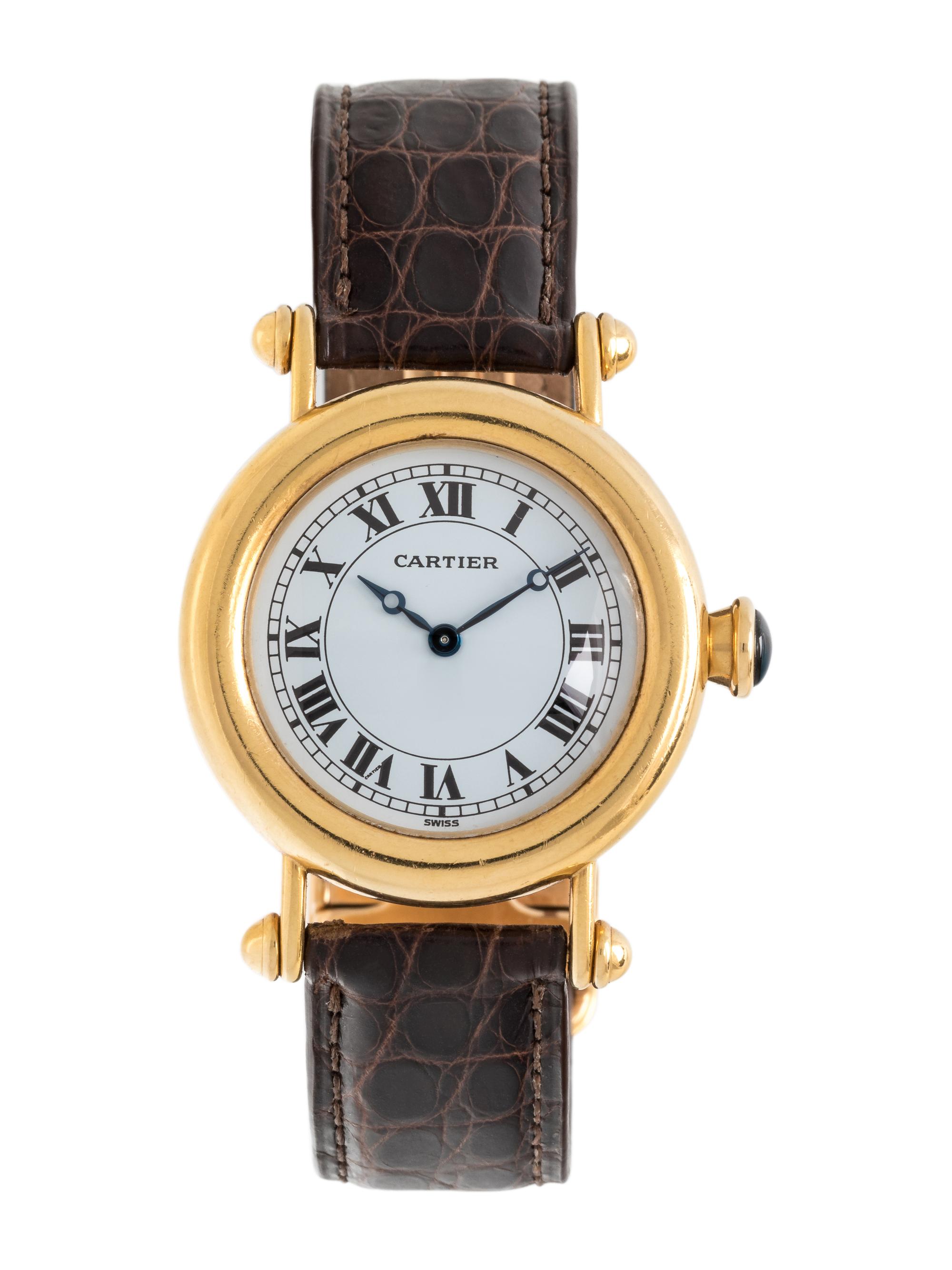 CARTIER, REF. 1460 18K YELLOW GOLD 'DIABOLO' WRISTWATCH