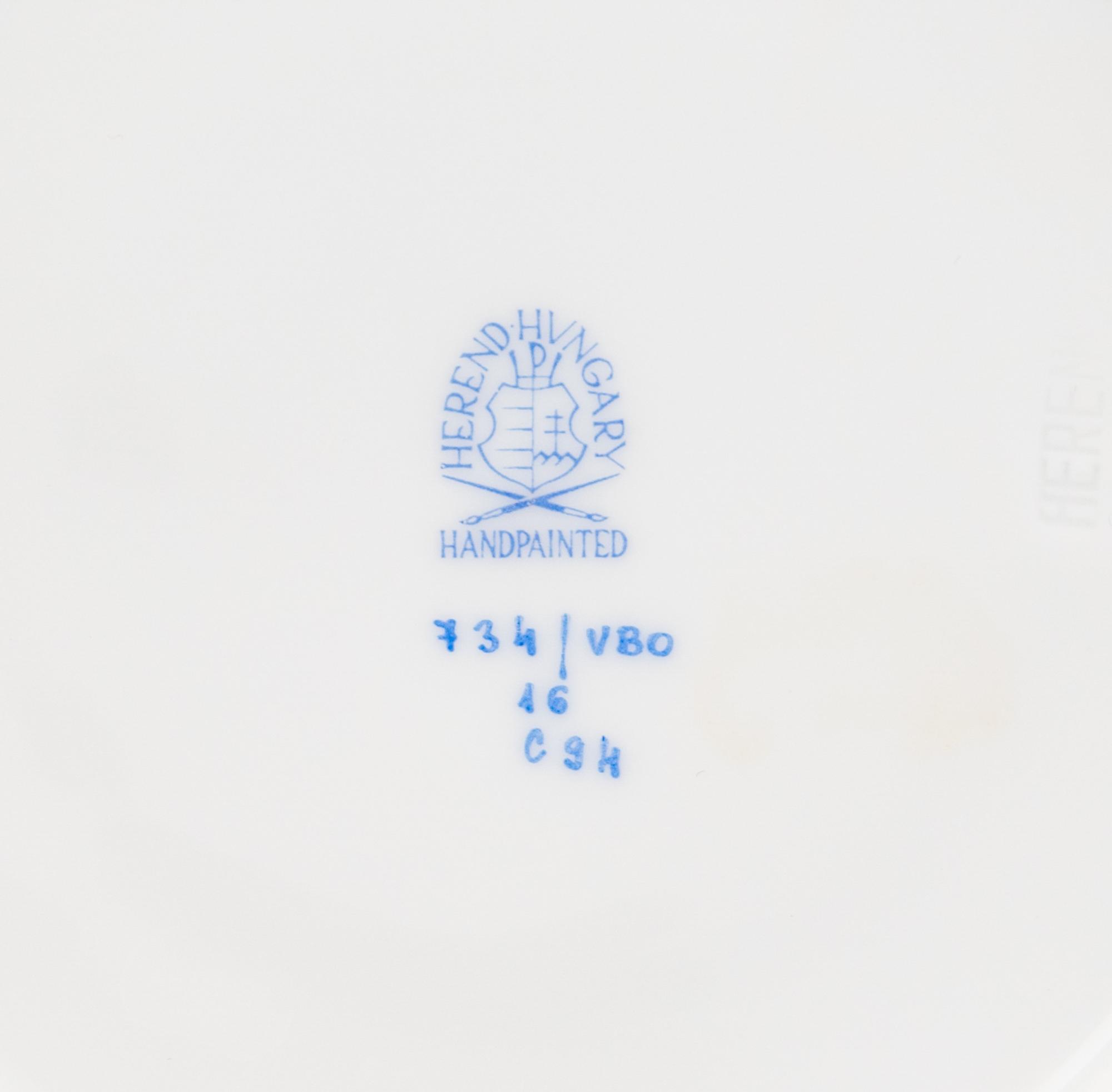 A Herend Queen Victoria Porcelain Dinner Service