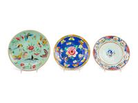 A Group of Six Chinese Famille Rose Porcelain Plates
