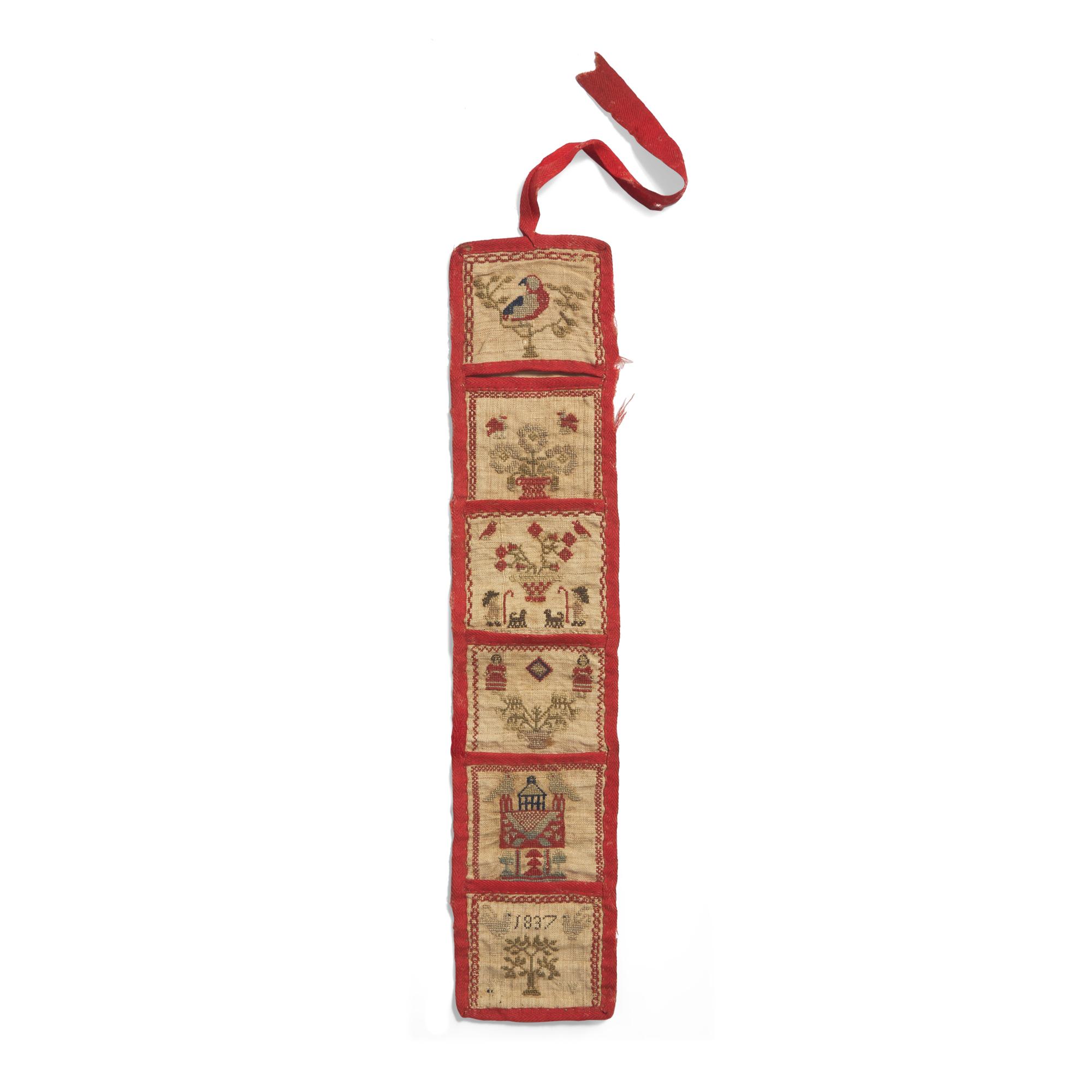 An Embroidered Needlework "Housewife" or Sewing Case