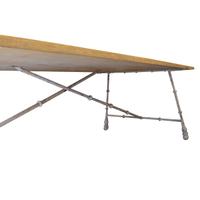 A Spanish-Style Table with Iron Base 132" W x 29" D x 29.5" H — 20th Century