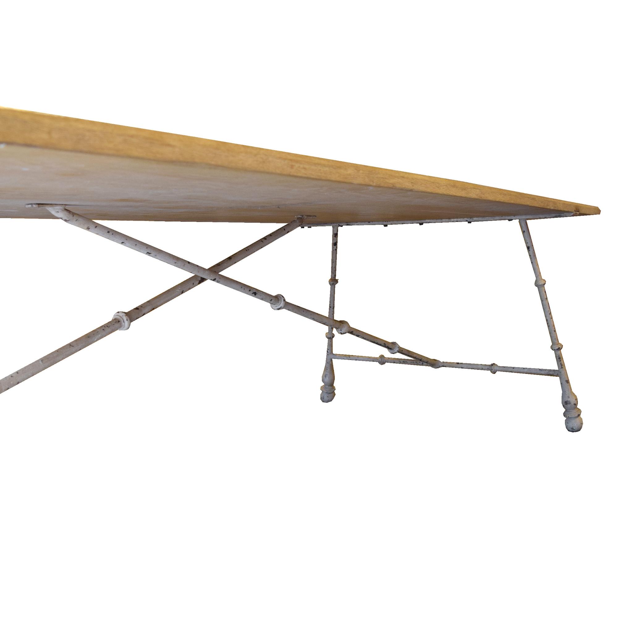 A Spanish-Style Table with Iron Base 132" W x 29" D x 29.5" H — 20th Century