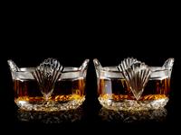 A Pair of English Cut Glass Wine Coasters