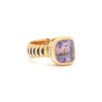 PURPLE SAPPHIRE AND DIAMOND RING