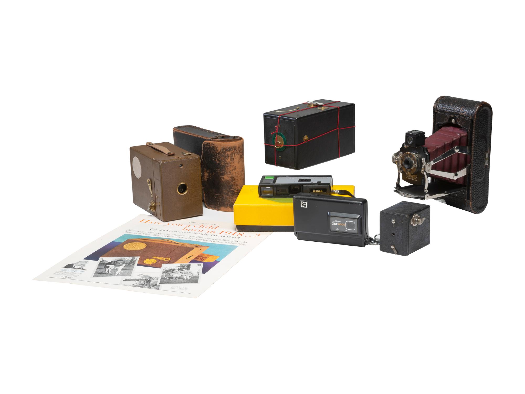 [EARLY PHOTOGRAPHY]. Kodak through the decades, incl. cameras, catalogs, and advertisements.