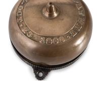 A Brass and Cast Iron Hand-Crank Door Bell