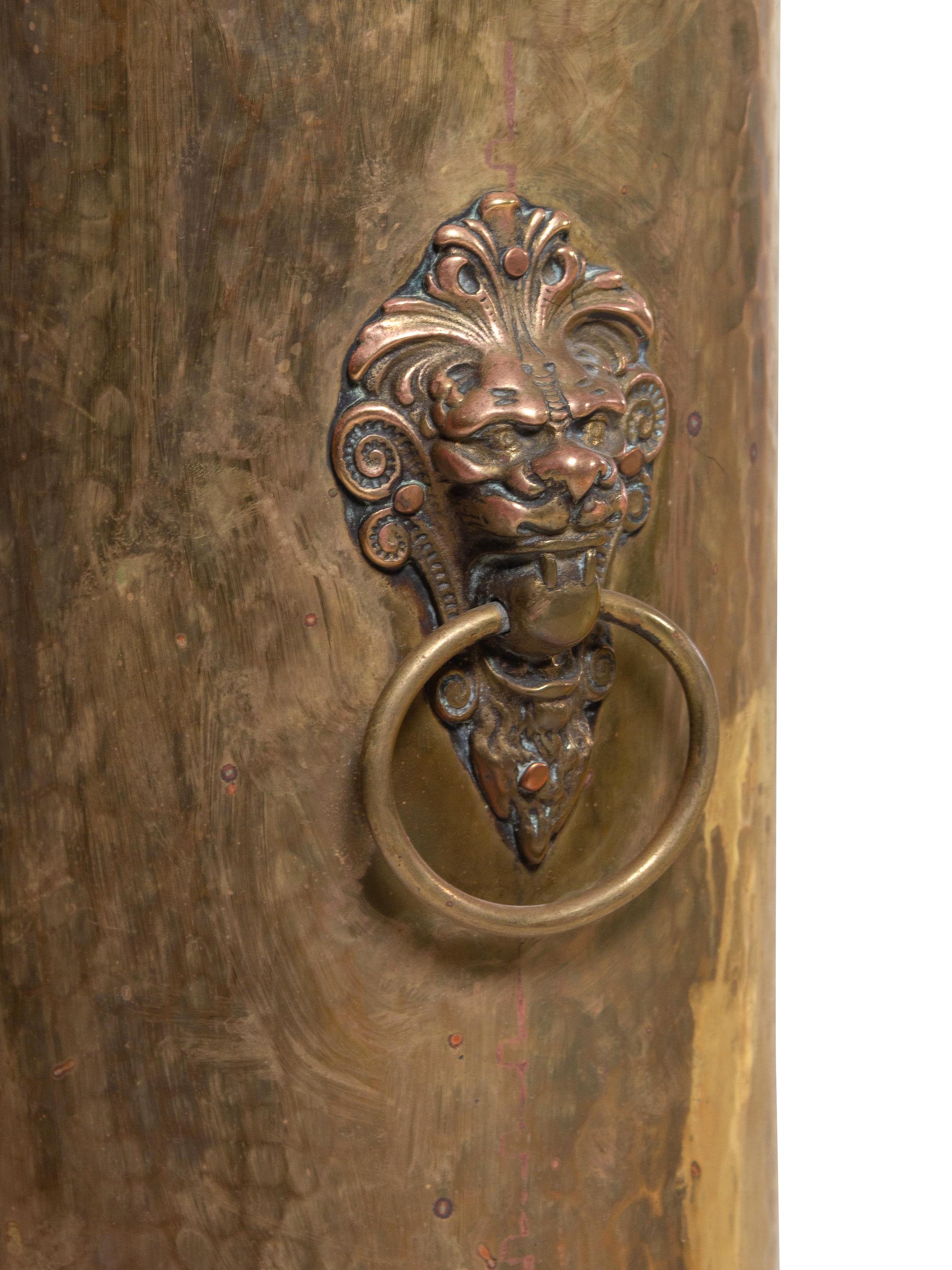 A Continental Brass Umbrella Stand