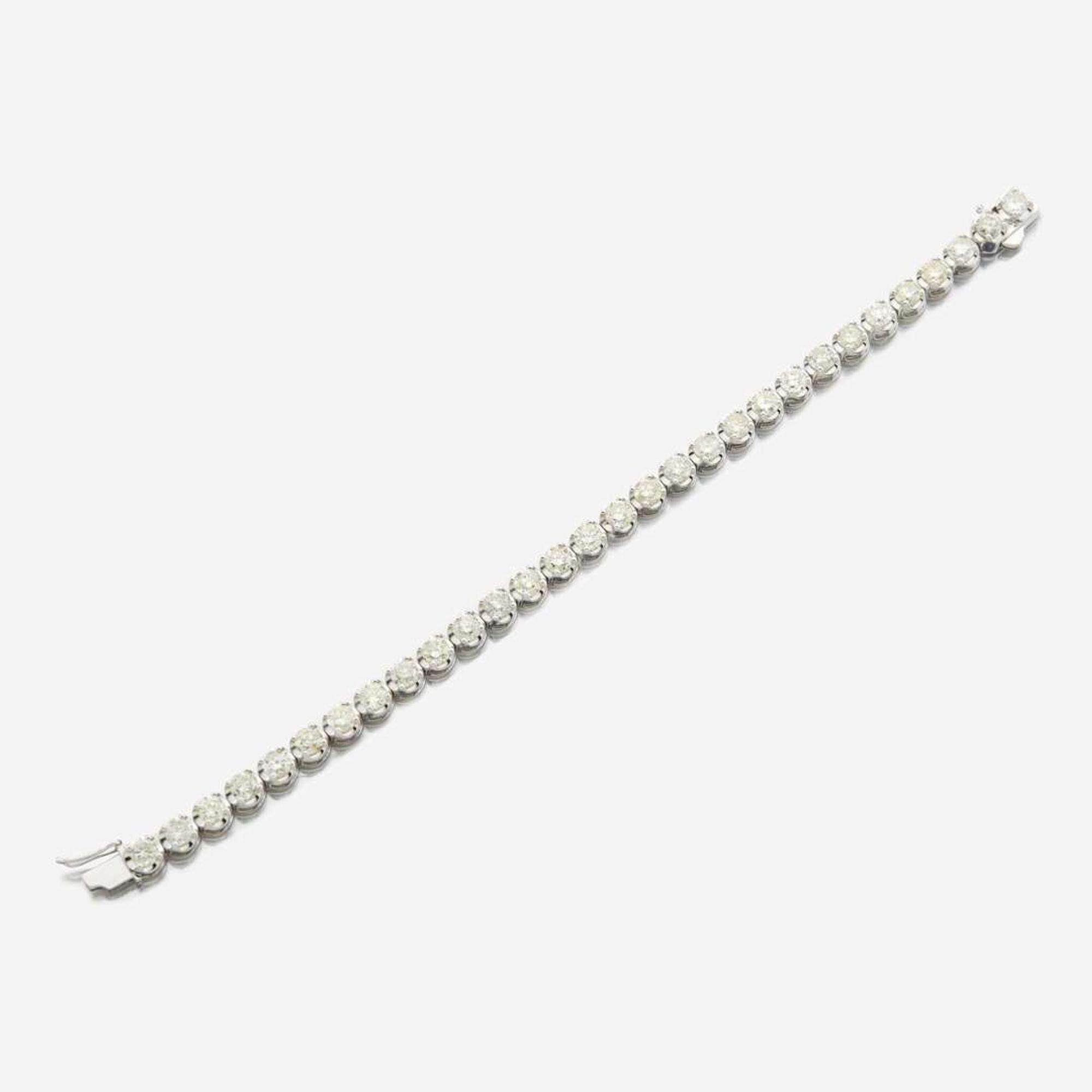 A diamond and white gold bracelet
