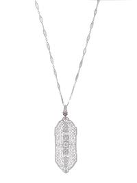 WHITE GOLD AND DIAMOND PENDANT/NECKLACE