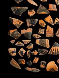 61 Attic Black-Figured Vase Fragments
