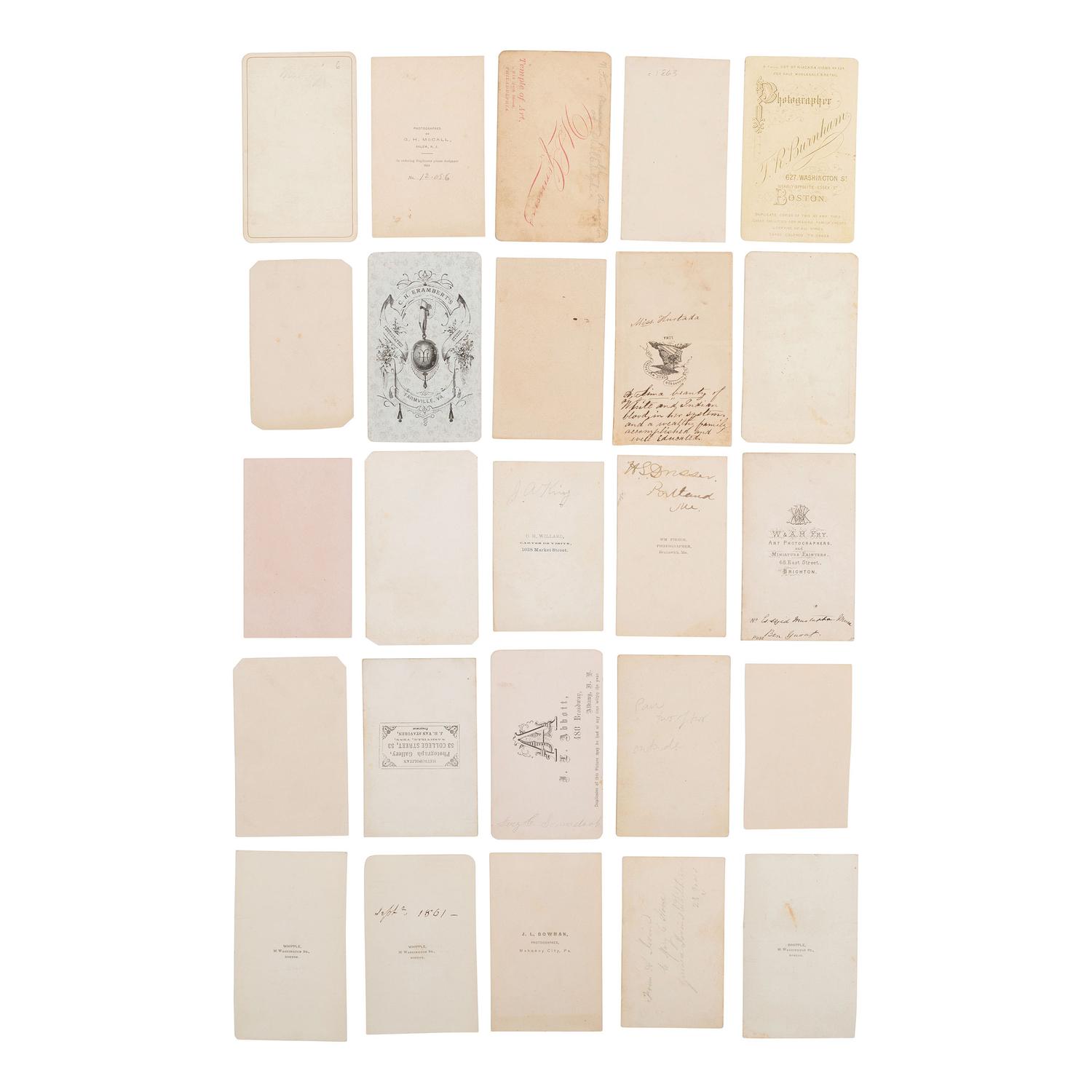 [Early Photography] Group of 80 Carte de Visites of American and European Subjects