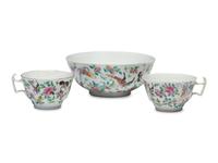 Nine Chinese Export Porcelain Famille Rose and Rose Medallion Articles