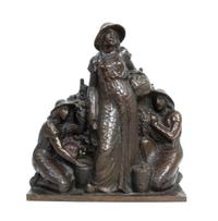A Robert Brothers, Roman Bronze Works Sculpture Height 12 x width 10 3/4 inches.