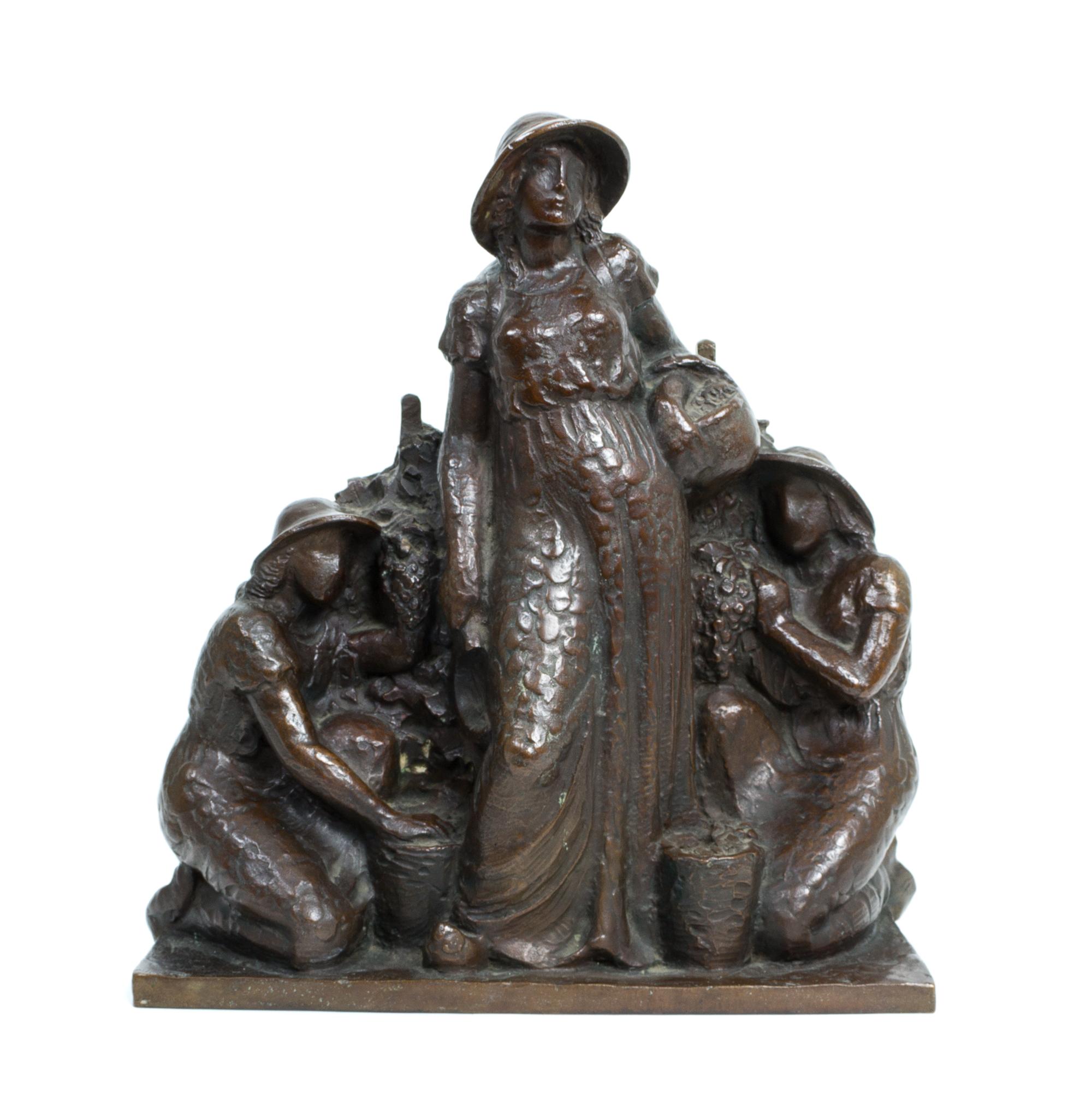 A Robert Brothers, Roman Bronze Works Sculpture Height 12 x width 10 3/4 inches.