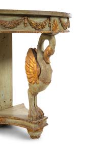 An Italian Painted and Parcel Gilt Console Table
