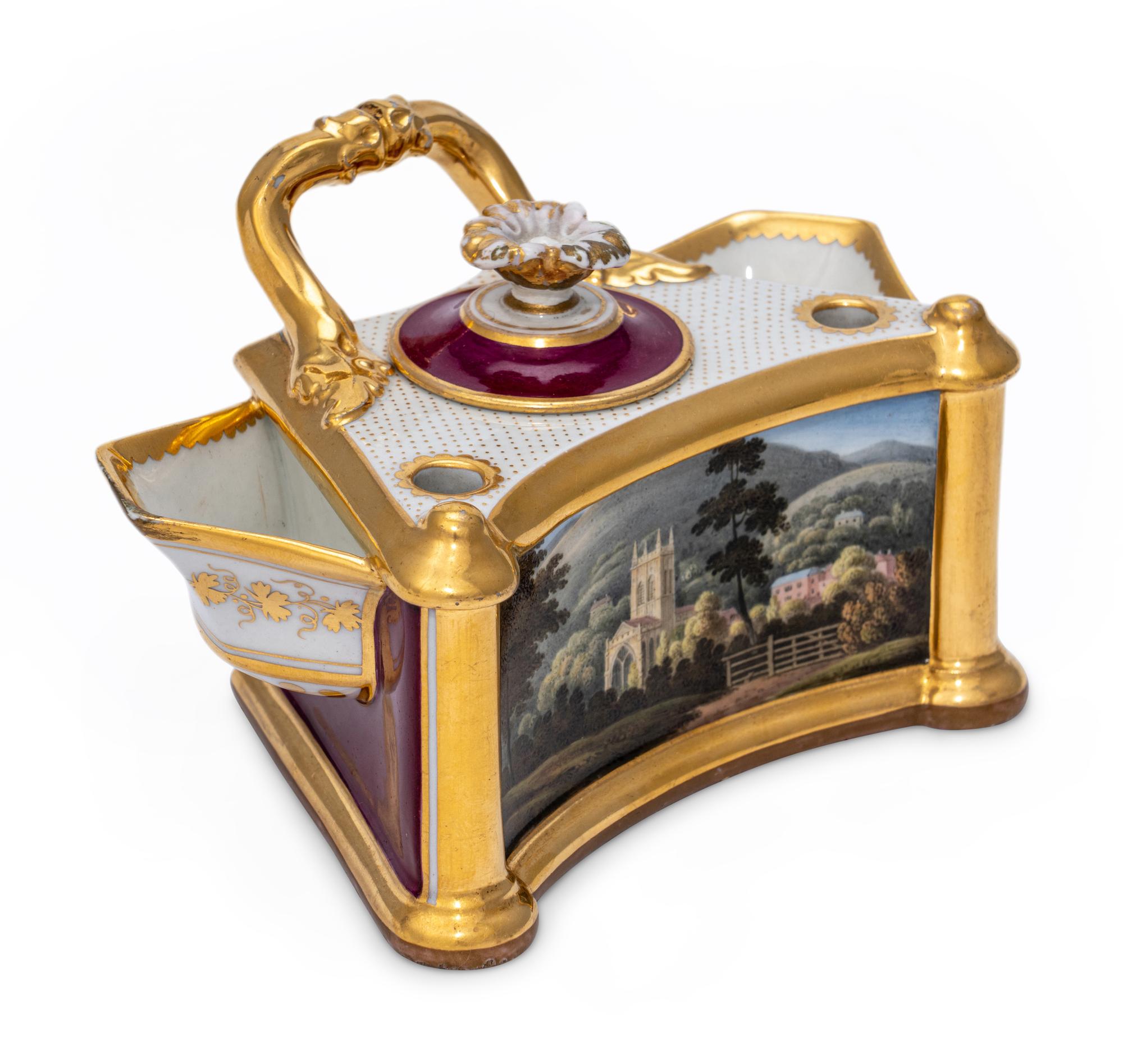 A Flight, Barr and Barr Worcester Porcelain Standish