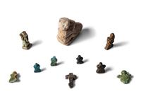 Ten Egyptian Faience Erotic Amulets