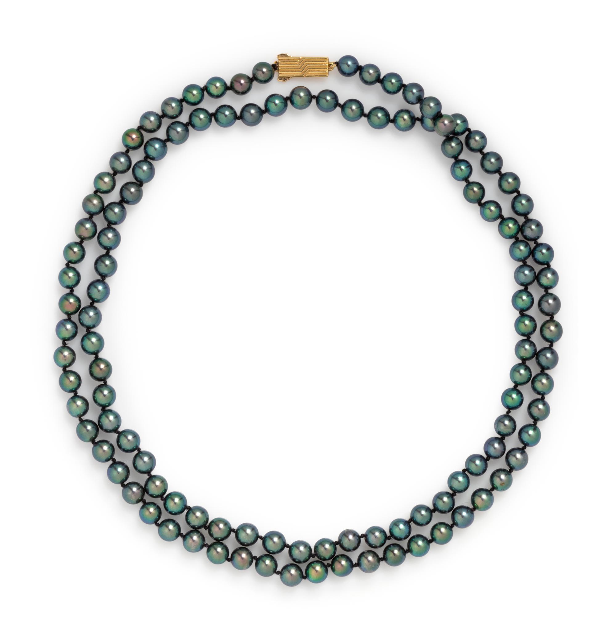 SOLD: MIKIMOTO, CULTURED TAHITIAN PEARL NECKLACE