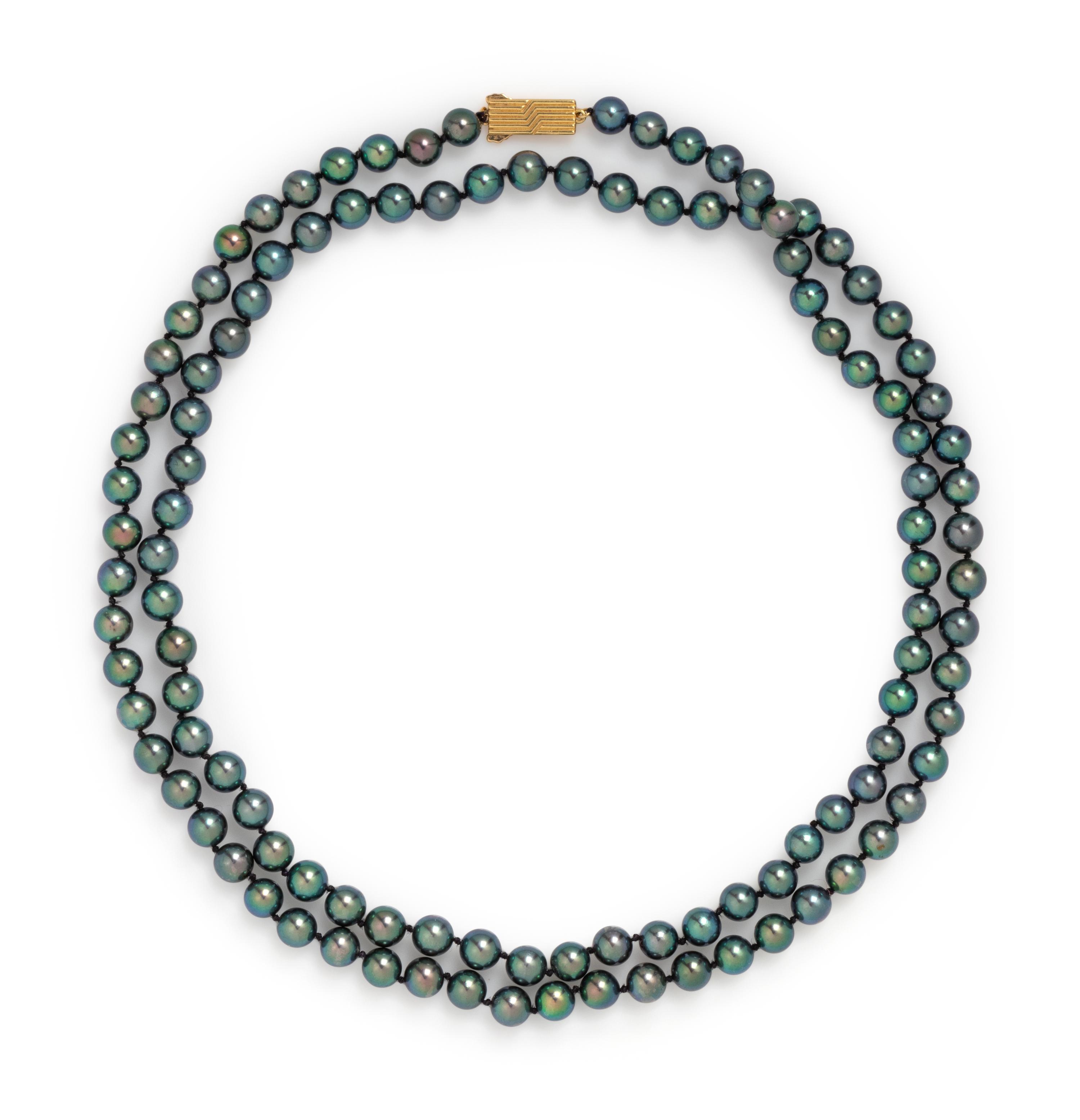 SOLD: MIKIMOTO, CULTURED TAHITIAN PEARL NECKLACE