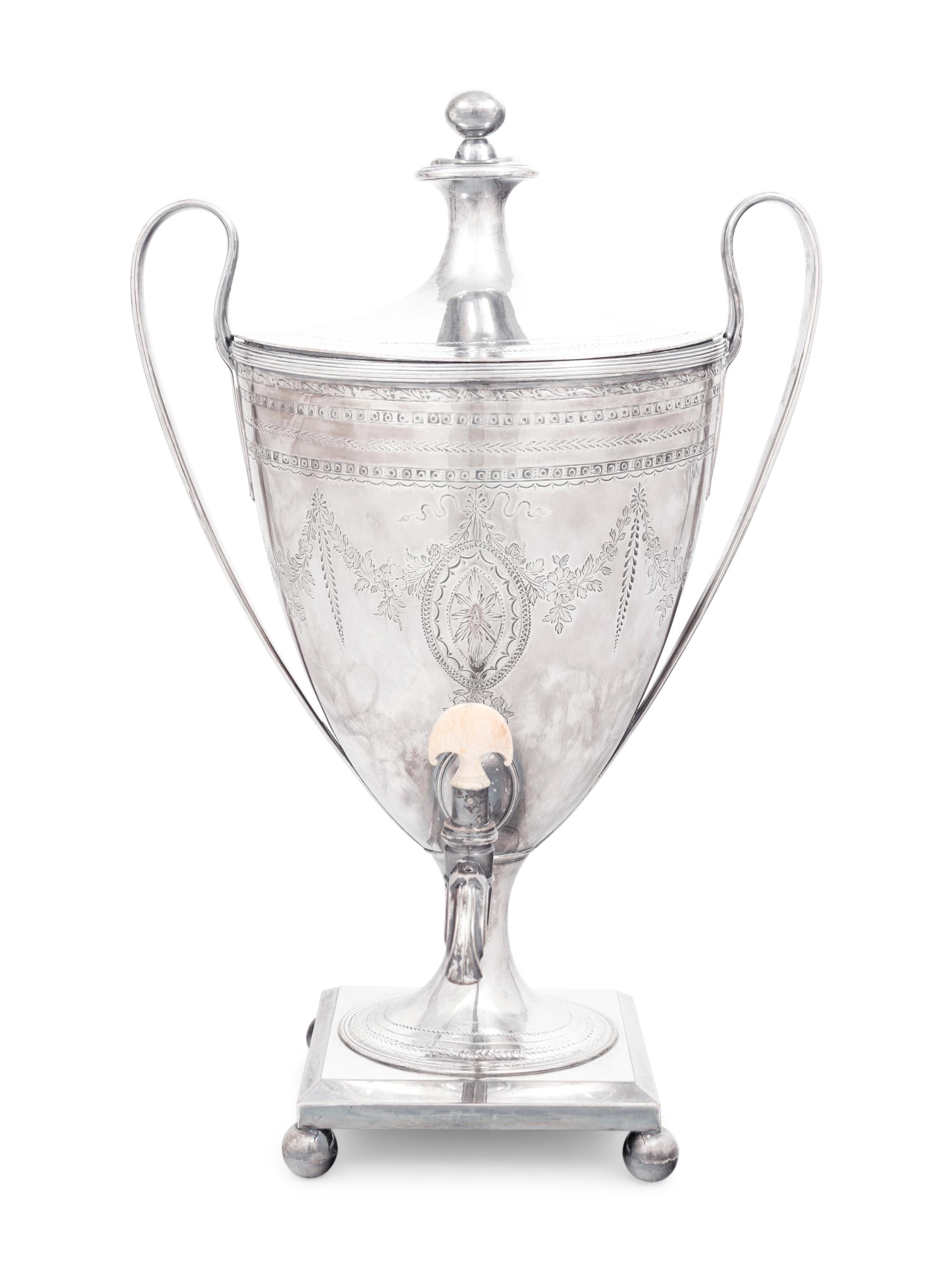 An English Silver-Plate Hot Water Urn
