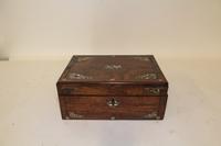 A Mother of Pearl Writing Desk. Width 12 inches.
