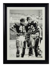 A Group of Five Photographs of Football Players Formerly Displayed at Mike Ditka’s Restaurant