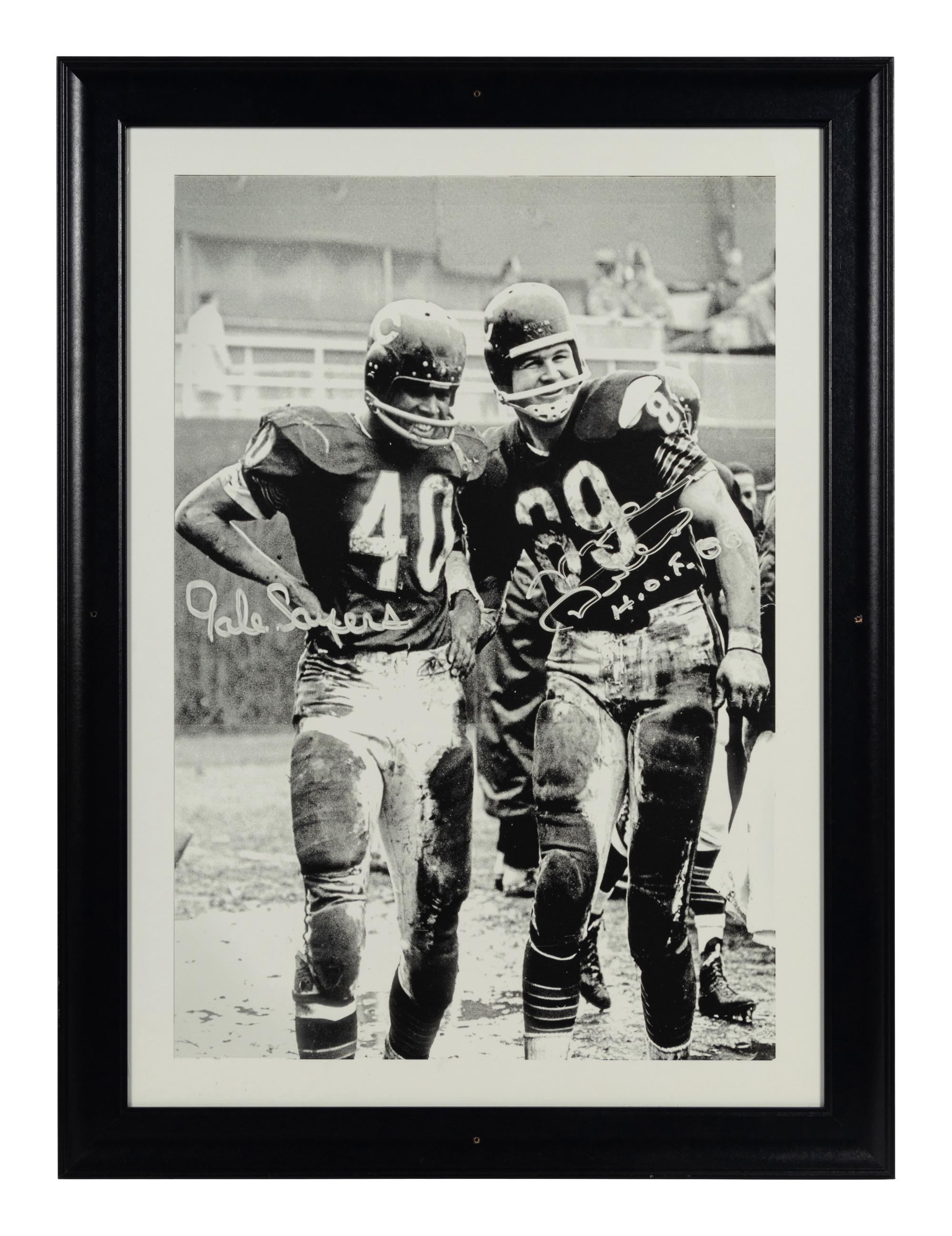 A Group of Five Photographs of Football Players Formerly Displayed at Mike Ditka’s Restaurant
