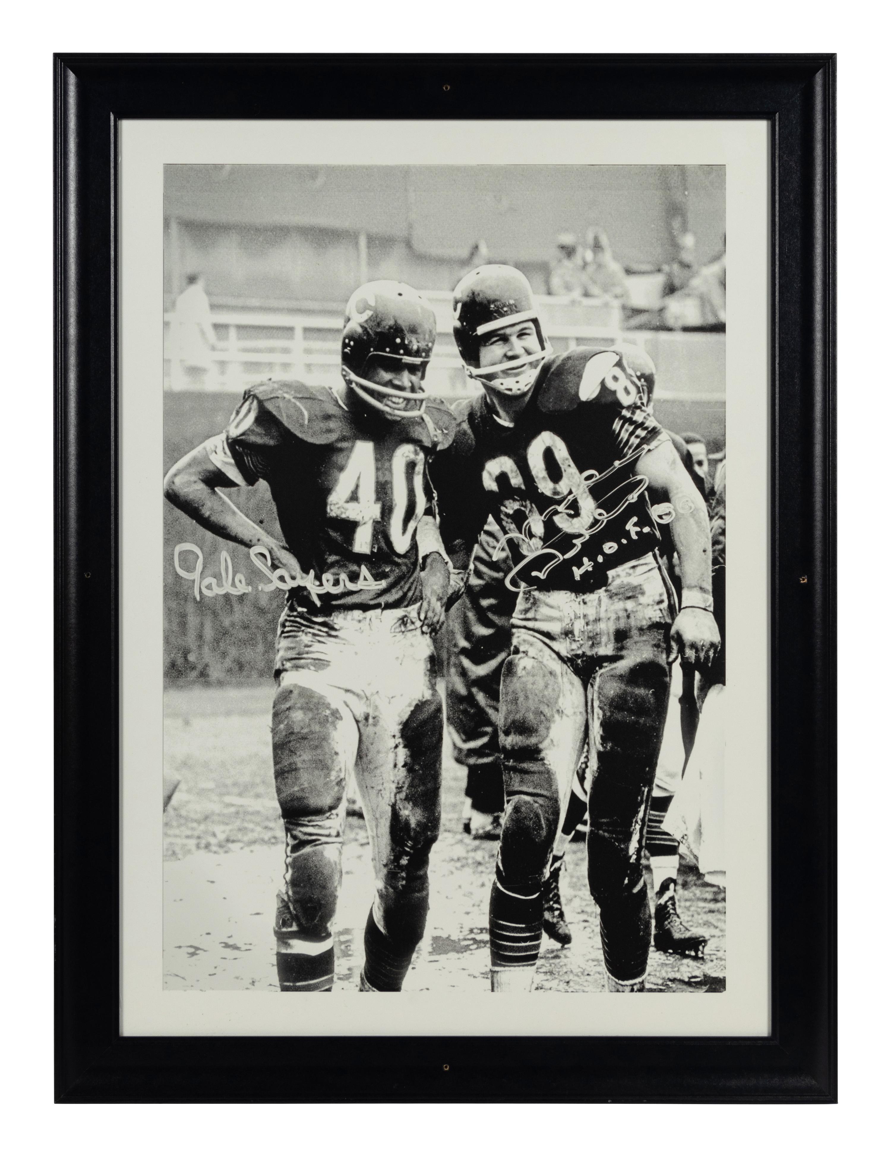 A Group of Five Photographs of Football Players Formerly Displayed at Mike Ditka’s Restaurant
