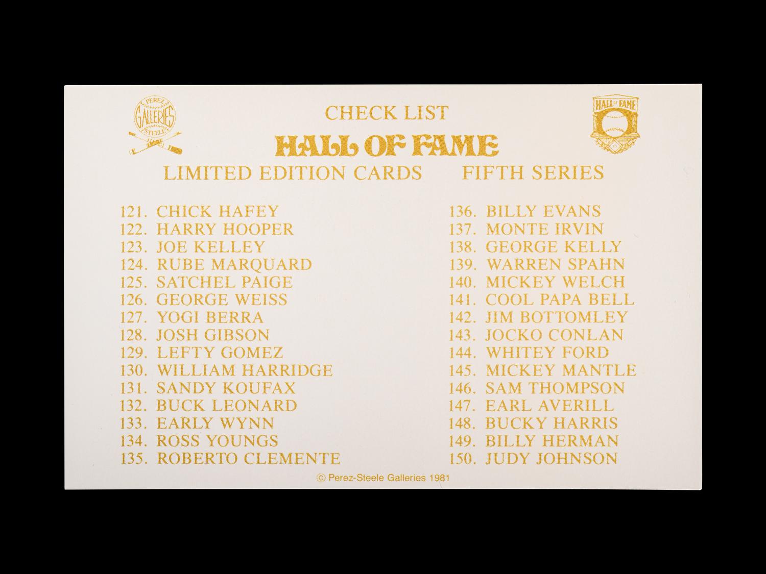 A Complete Run of 1980-2002 Series One Through Fifteen Perez-Steele Baseball Hall of Fame Post Cards